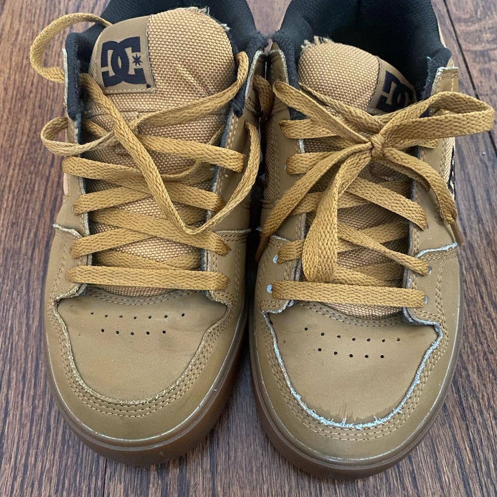 DC Tan Lace-Up Sneakers